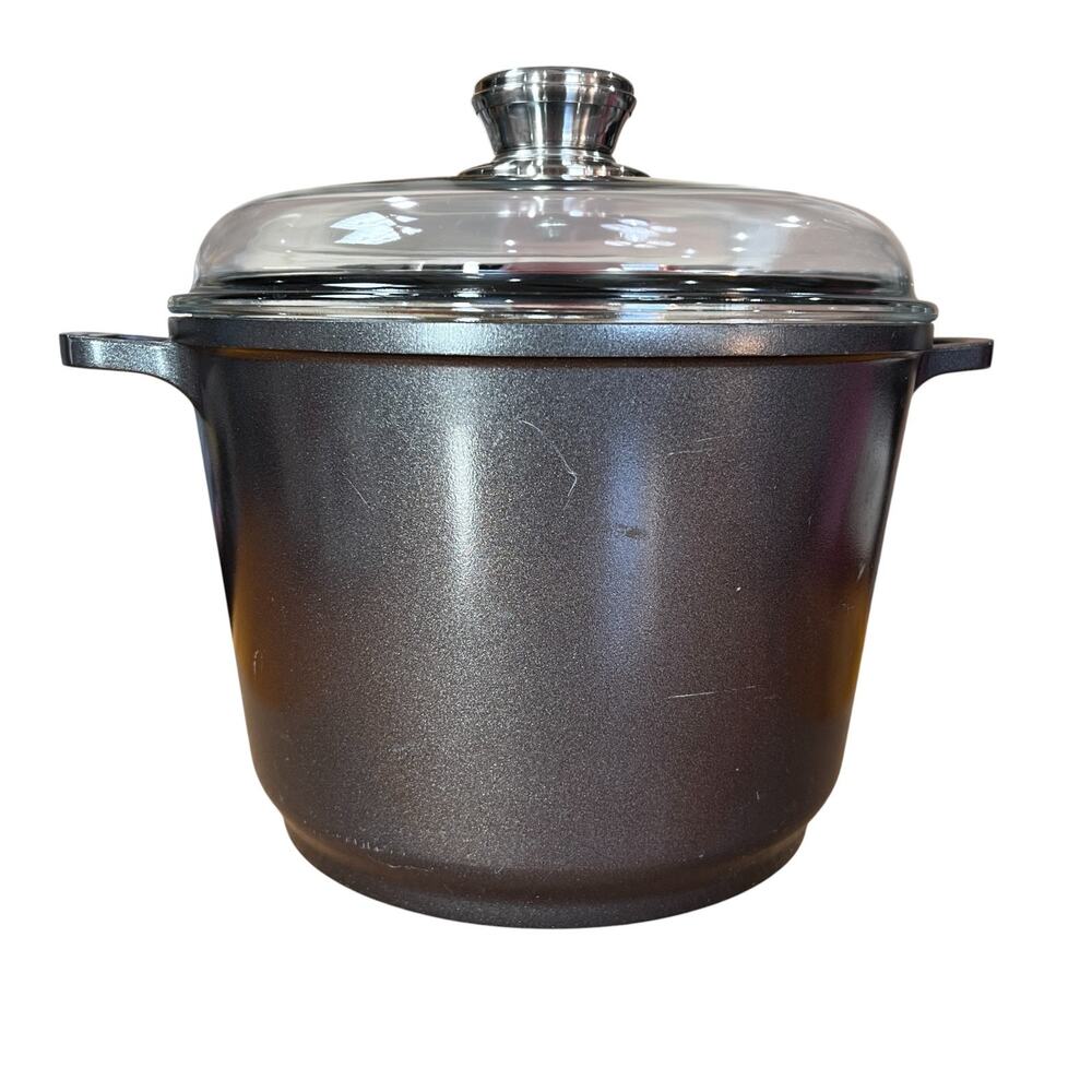 BergHOFF Alu-Guss Cast Aluminum 10" Nonstick Stockpot Glass Lid Easy Drain